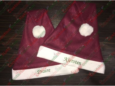 Maroon Santa Hats ID-7