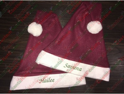 Maroon Santa Hats ID-8