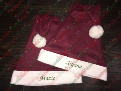 Maroon Santa Hats ID-9