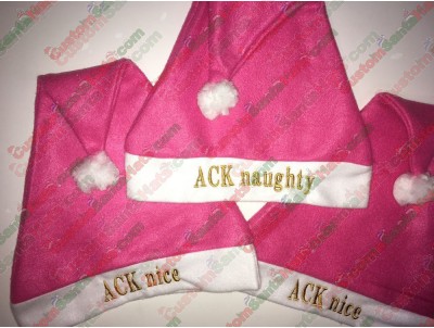 Pink Santa Hats ID-10