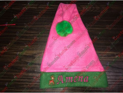Green and Pink Santa Hats ID-8