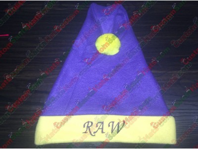 Yellow and Purple Santa Hats ID-8