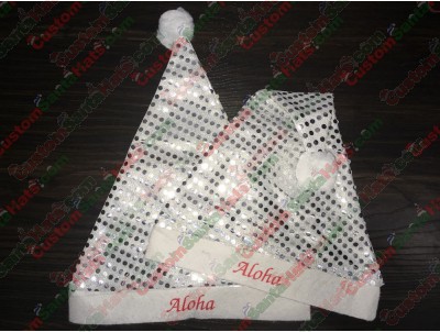 Silver Sequin Santa Hats ID-123