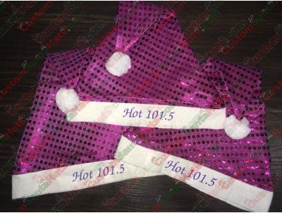Purple Sequin Santa Hats ID-127
