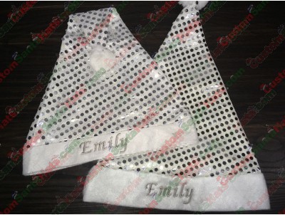 Silver Sequin Santa Hats ID-17