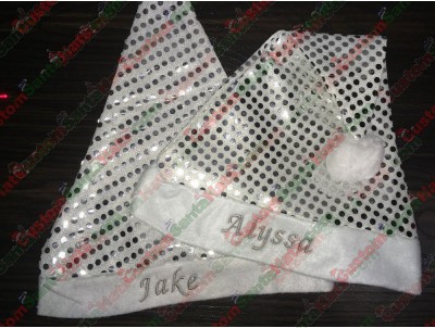 Silver Sequin Santa Hats ID-19