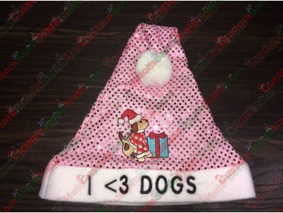 Pink Sequin Santa Hats ID-21