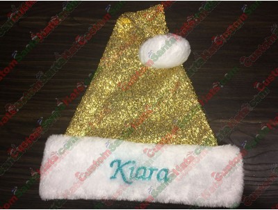 Gold Sparkle Santa Hats ID-25