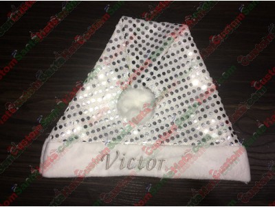 Silver Sequin Santa Hats ID-28