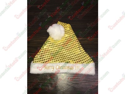Gold Sequin Santa Hats ID-43