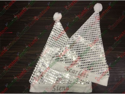 Silver Sequin Santa Hats ID-46
