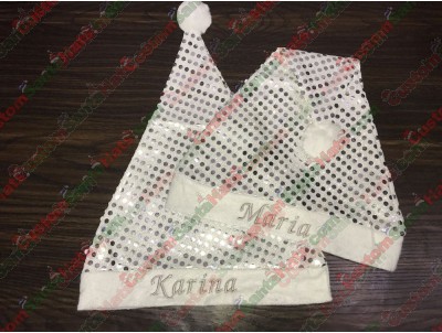 Silver Sequin Santa Hats ID-48