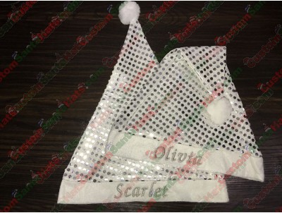 Silver Sequin Santa Hats ID-49
