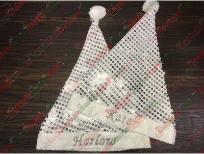 Silver Sequin Santa Hats ID-52