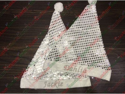 Silver Sequin Santa Hats ID-54