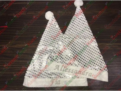 Silver Sequin Santa Hats ID-55