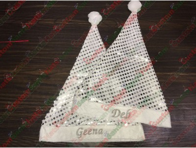 Silver Sequin Santa Hats ID-56