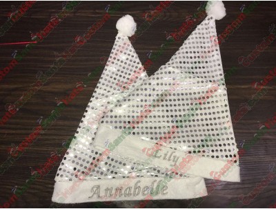 Silver Sequin Santa Hats ID-57