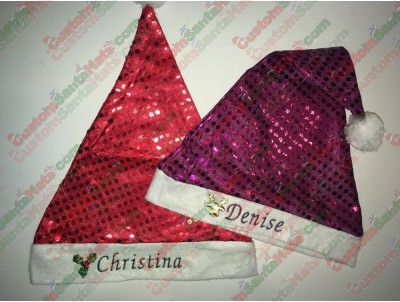 Purple Sequin Santa Hats ID-73