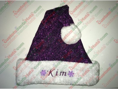 Purple Sparkle Santa Hats ID-89