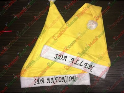 Yellow Santa Hat ID-2