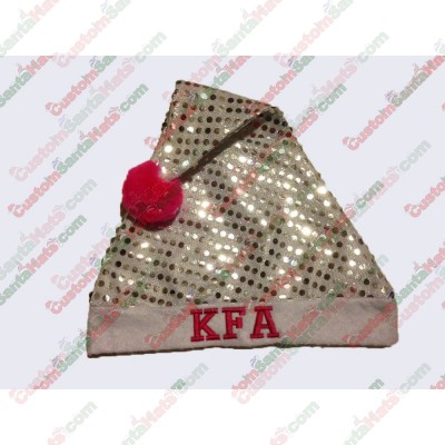 Silver Sequin Santa Hats ID-94